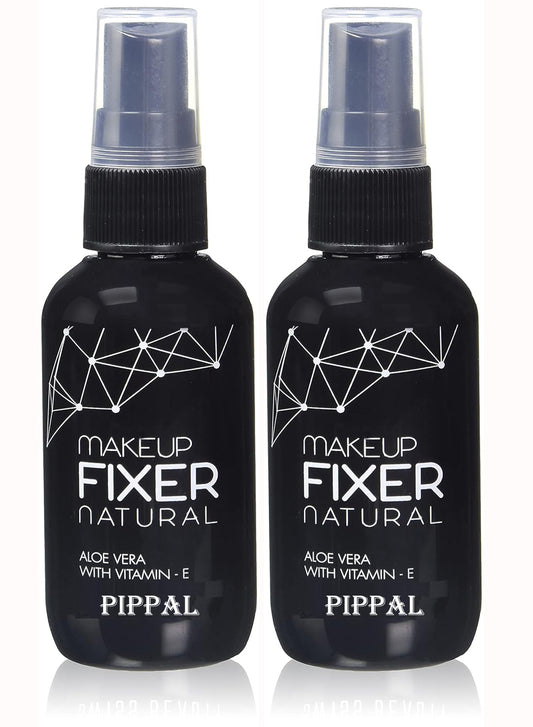 Pippal Beauty Makeup Fixer Natural Dewy Finish with Vitamin E And Aloe Vera Long-Lasting Spray 80ml (Pack of 2)
