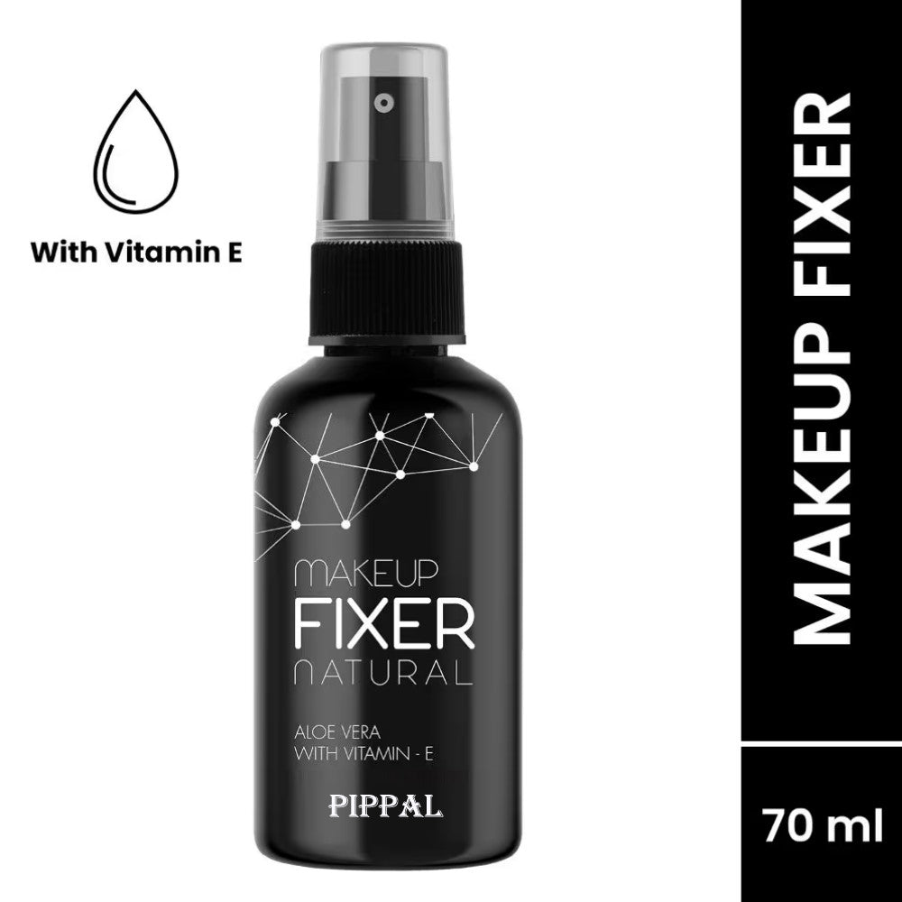Pippal Beauty Makeup Fixer Natural Dewy Finish with Vitamin E And Aloe Vera Long-Lasting Spray 80ml (Pack of 2)